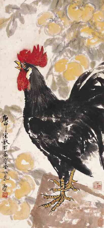 陆抑非 1980年作 事事大吉 立轴